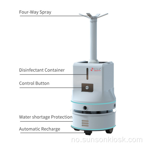 Ultralyd desinfeksjon tåke maskiner Sanitizer Robot